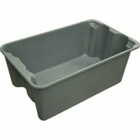 MFG TRAY Molded Fiberglass Toteline Nest and Stack Tote 780408 - 20-1/2" x 12-7/8" x 8", Pkg Qty 10, Gray 7804085172